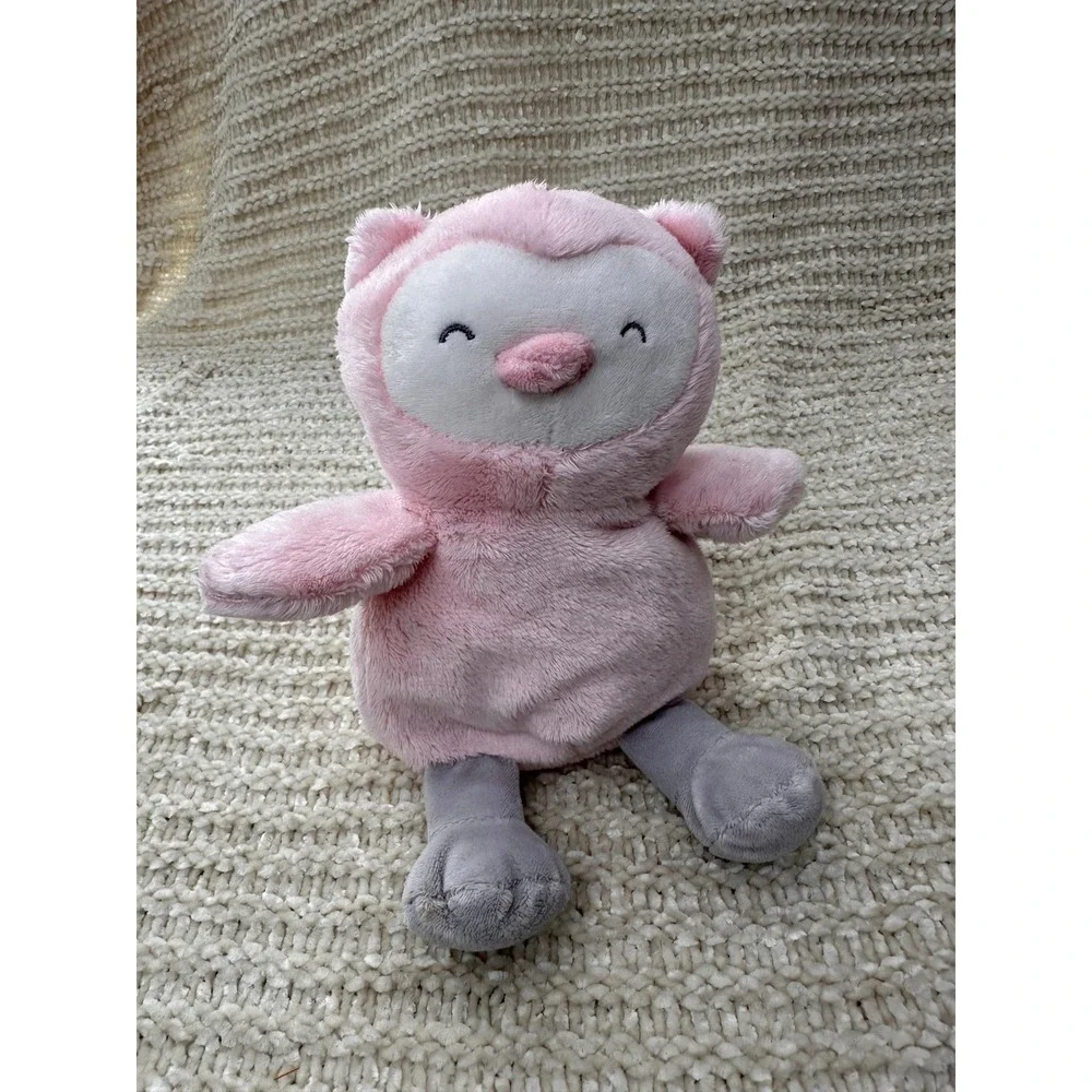 Carter's Just‎ One You Owl Plush Pink Grey Stuffed Animal Lovey Kids Toy 9 inch